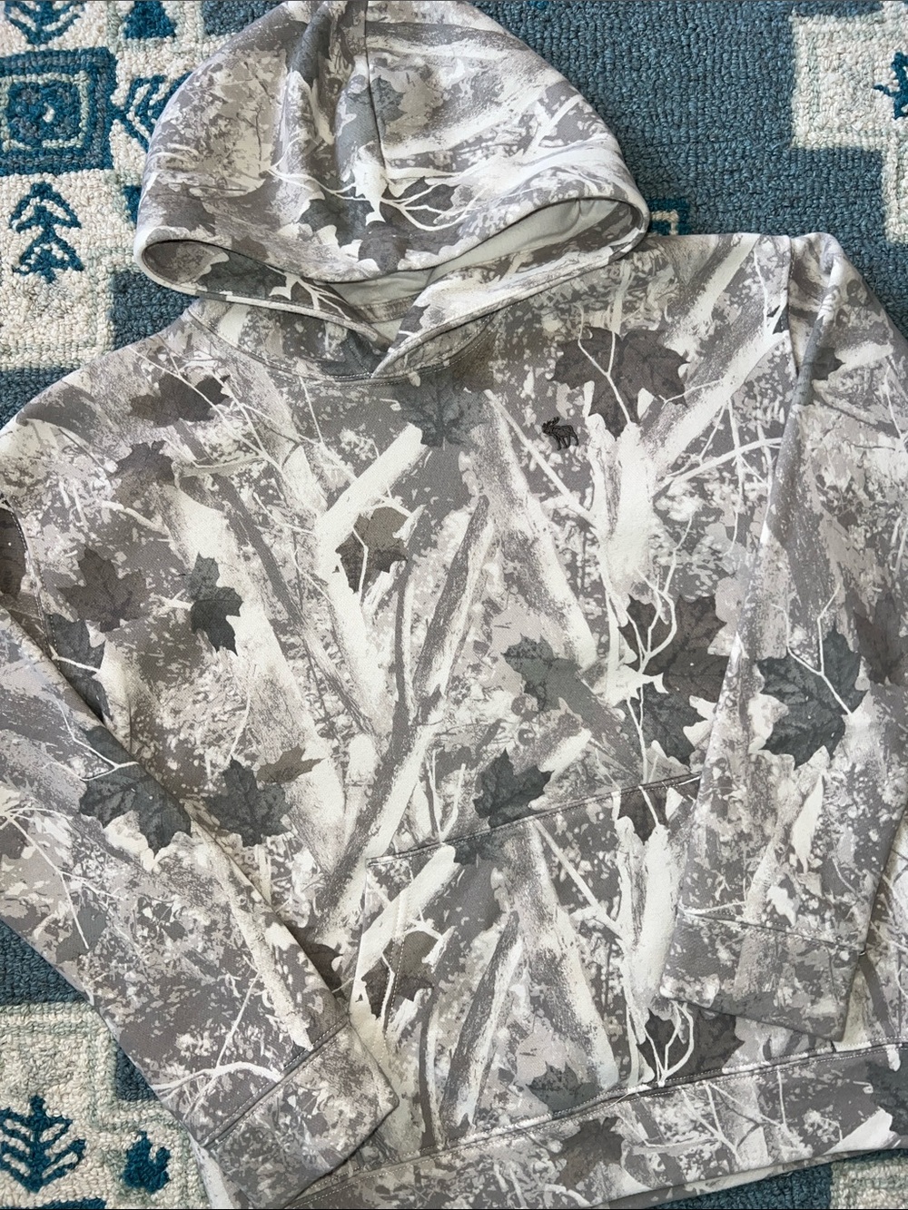 Gray Camo Abercrombie kids hoodie